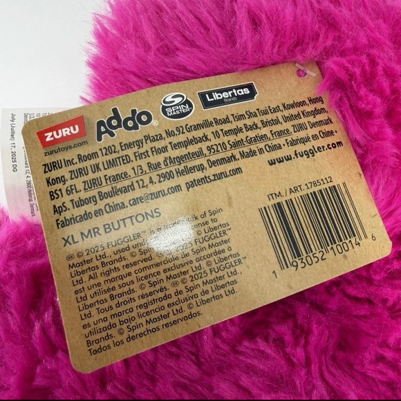 Mr. Buttons FUGGLER BIGG FUGG Plush XL 18” Pink Monster Teeth Jumbo Limited Ed.. - Picture 5 of 5